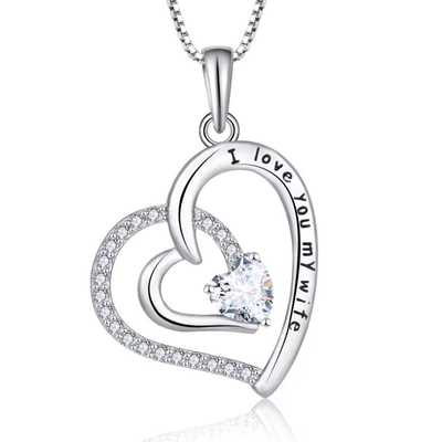 YASVITTI 보석 I Love You to the Moon And Back Pendant 목걸이 925 스터링 실버 클래식 하트 디자인 목걸이