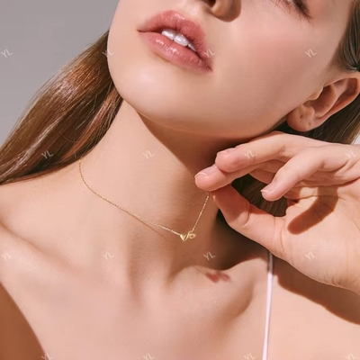 YASVITTI 개인화 된 초기 보석 금 사랑 편지 S Pendant 925 스터링 은 심장 여성을위한 초기 Pendant