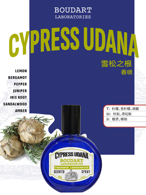 CYPRESS UDANA 천연두 에센셜 오일 향신 스프레이 국제 클레인 블루 디자인 스타일