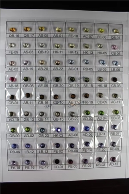 8*12mm 컬러 모이산타 타원형 피 붉은 결정 유리 약혼 반지 모이산타