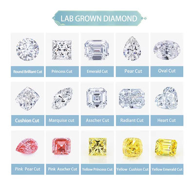 0.5ct 1ct 1.5ct 2ct 3ct 흰색 느슨한 모이사나이트 다이아몬드 HPHT CVD 실험실 자란 다이아몬드