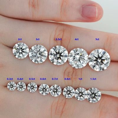 0.5ct 1ct 1.5ct 2ct 3ct 흰색 느슨한 모이사나이트 다이아몬드 HPHT CVD 실험실 자란 다이아몬드