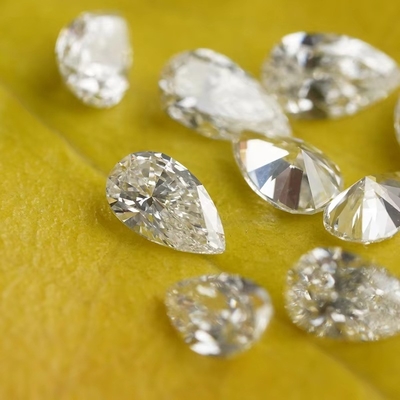 실험실에서 자란 다이아몬드 보석 계란 팔찌 귀걸이,  Pear Cut Moissanite 느슨한 돌