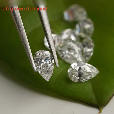 실험실에서 자란 다이아몬드 보석 계란 팔찌 귀걸이,  Pear Cut Moissanite 느슨한 돌