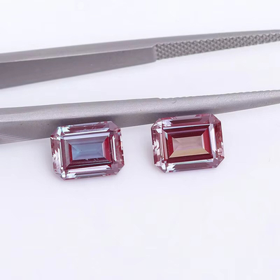 타원형 화려 한 절단 6 * 8mm 인증 실험실 성장 느슨한 색 모이산타 여성 보석
