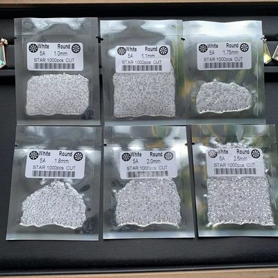 5A 품질 1000pcs/Bag 1mm - 3.0mm 돌 보석 흰 큐브 지르코니아 보석