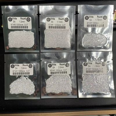 5A 품질 1000pcs/Bag 1mm - 3.0mm 돌 보석 흰 큐브 지르코니아 보석