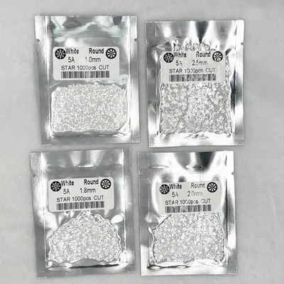 5A 품질 1000pcs/Bag 1mm - 3.0mm 돌 보석 흰 큐브 지르코니아 보석