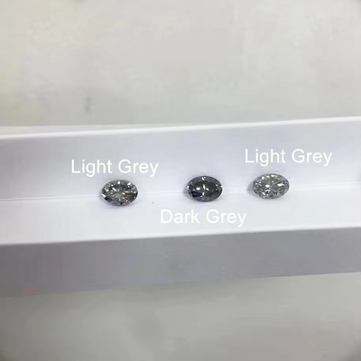 도매 0.5ct 1ct 2ct 회색 모시나이트 다이아몬드 보석 회색 색상 타원형 피어 절단 느슨한 자연 모시나이트 결혼 반지