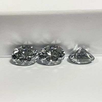 도매 0.5ct 1ct 2ct 회색 모시나이트 다이아몬드 보석 회색 색상 타원형 피어 절단 느슨한 자연 모시나이트 결혼 반지
