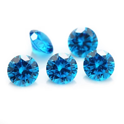 3A 컬러 CZ 돌 둥근 절단 3.0mm-9.0mm 큐브 풀 모이사나이트 다이아몬드