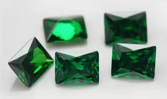 공장 도매 보석 색 모이산 타자 직사각형 3A 5A 느슨 고분 Zirconia 돌 4ct 모이산 타자 반지