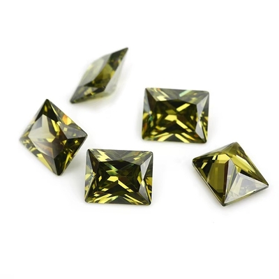 공장 도매 보석 색 모이산 타자 직사각형 3A 5A 느슨 고분 Zirconia 돌 4ct 모이산 타자 반지