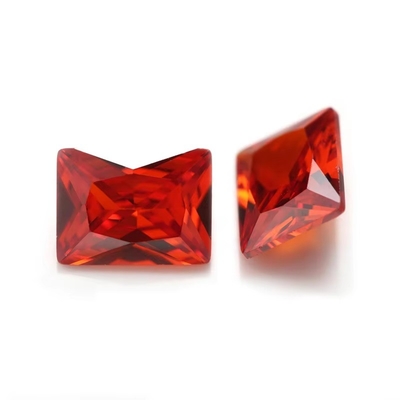 공장 도매 보석 색 모이산 타자 직사각형 3A 5A 느슨 고분 Zirconia 돌 4ct 모이산 타자 반지