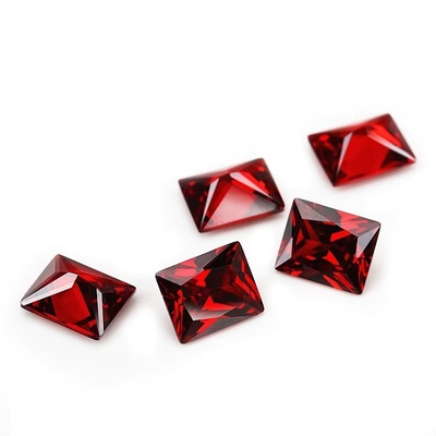 공장 도매 보석 색 모이산 타자 직사각형 3A 5A 느슨 고분 Zirconia 돌 4ct 모이산 타자 반지