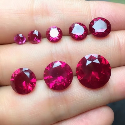 빈티지 스타일 루비 모이사나이트 합성 코룬드 피어 모양 2x3mm ~ 10x14mm 보석 제조용 느슨 보석