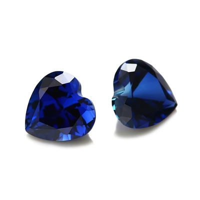 보석 풀 보석 심장 절단 3x3mm ~ 10x10mm 33# 34# 블루 사파이어 합성 돌