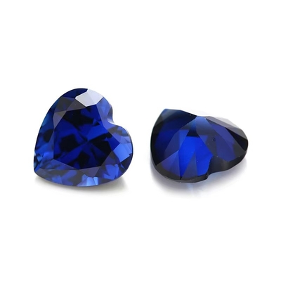 보석 풀 보석 심장 절단 3x3mm ~ 10x10mm 33# 34# 블루 사파이어 합성 돌