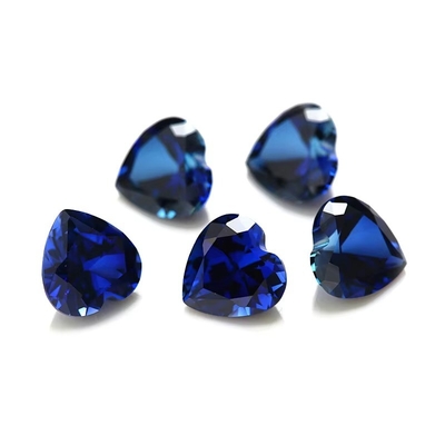 보석 풀 보석 심장 절단 3x3mm ~ 10x10mm 33# 34# 블루 사파이어 합성 돌