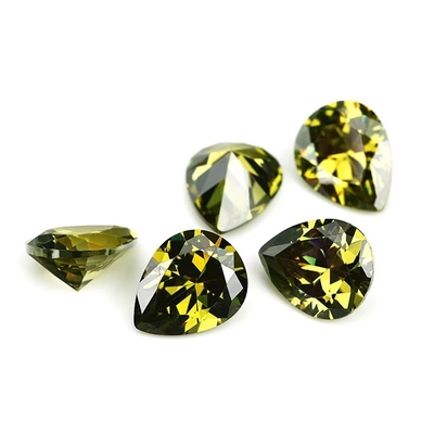 빈티지 모이사나이트 약혼 반지 느슨 보석 다양한 색상 진주 모양 6x4mm 합성 큐브 지르코니아