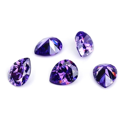 빈티지 모이사나이트 약혼 반지 느슨 보석 다양한 색상 진주 모양 6x4mm 합성 큐브 지르코니아