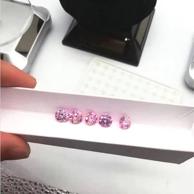 공장 소매 분홍 모이산타 다이아몬드 둥글 브릴리언트 컷 3.0mm-12.0mm VVS1 느슨한 모이산타 돌 4 카라트 반지