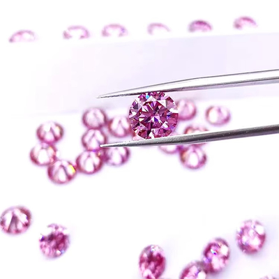 GRA 인증서 1ct 둥근 절단 6.5mm VVS1 느슨한 모이사나이트 다이아몬드 흰색 분홍색 노란색 샴페인 파란색 녹색 보석