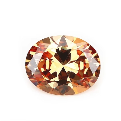 8x6mm 느슨 보석 유럽 기계 절단 아메티스트 색 타원형 모양 합성 큐브 지르코니아 검은색