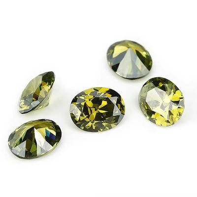 모이사나이트 귀걸이 보석 핑크 페리도트 그라넷 노란색 cz 돌 타원형 12x10mm 합성 구직 지르코니아
