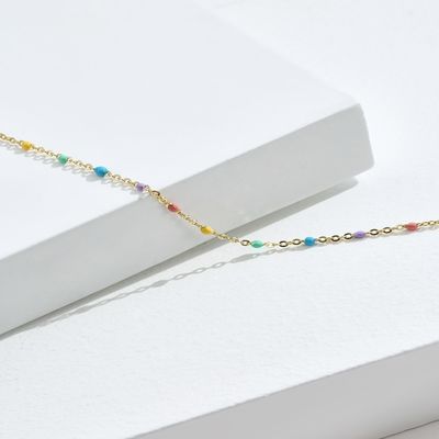 21.2cm 0.8 그램 스털링 실버 레인보우 팔찌 남여 공용 큐빅 지르코니아 팔찌 S925