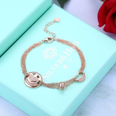 로즈 골드 스털링 실버 쥬얼리 팔찌