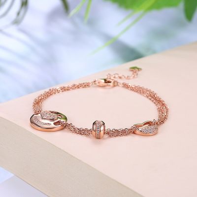 로즈 골드 스털링 실버 쥬얼리 팔찌