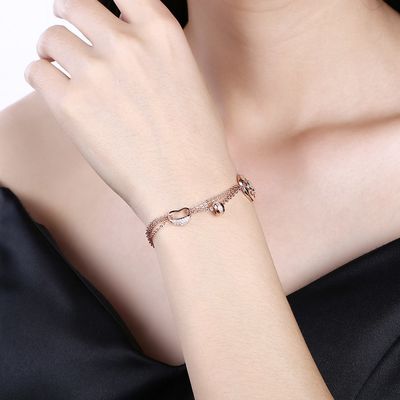 로즈 골드 스털링 실버 쥬얼리 팔찌