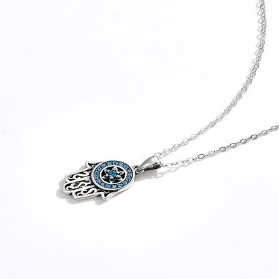 14.5x11mm 220mg 스털링 실버 보석 목걸이 터키어 48cm 핸드 펜던트 목걸이