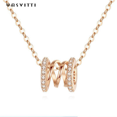 2.64g 40cm 생일 다이아몬드 박힌 목걸이 쇄골 허리 18k 퓨어 실버 펜던트