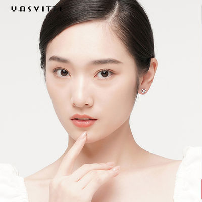 2.87g 0.39in 스털링 실버 하트 스터드 귀걸이 ODM 화이트 925 스털링 실버 스터드