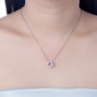 스털링 실버 925 다이아몬드 작은 예쁜 허리 목걸이 패션 기질 체인