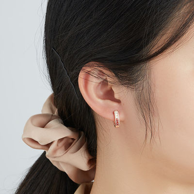 1.35cm 후프 스털링 실버 쥬얼리 귀걸이