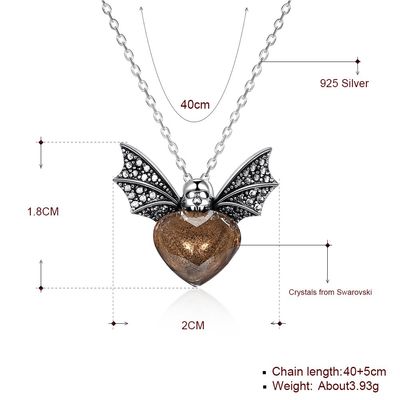 1.48ft 3.93g 스털링 실버 쥬얼리 세트 14K 골드 도금 꿀벌 펜던트 목걸이