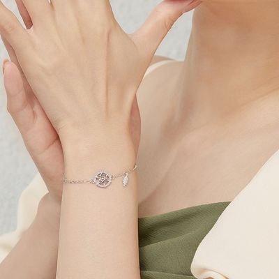 플라워 스털링 실버 주얼리 팔찌