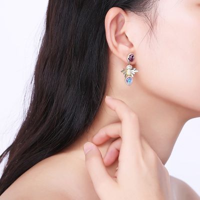 다이아몬드 선물 스털링 실버 쥬얼리 귀걸이