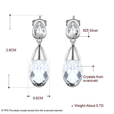 0.2oz 스털링 실버 쥬얼리 귀걸이 14k 금도금 물방울 귀걸이