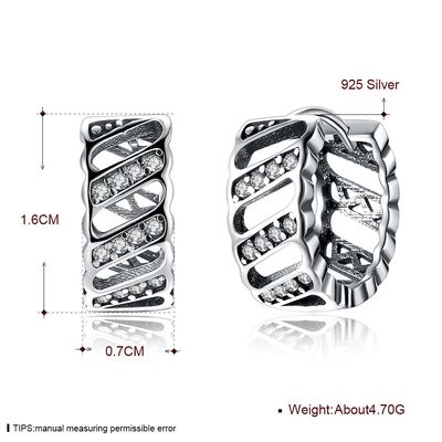 0.17oz 1.6cm 스털링 실버 쥬얼리 귀걸이 저자 극성 크라운 스터드 귀걸이 SGS
