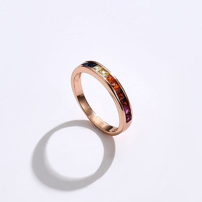 8.3in 0.07oz 스털링 실버 크리스탈 링 14k 큐빅 지르코니아 약혼 반지 ODM