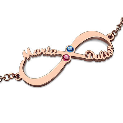 1.76in 5 그램 사용자 정의 실버 팔찌 Birthstone 5A CZ 이름 편지 팔찌
