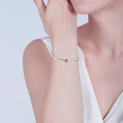 7.5in 6 그램 Infinity Name Bracelet Boyfriend 맞춤 이름 팔찌 SGS 대한민국