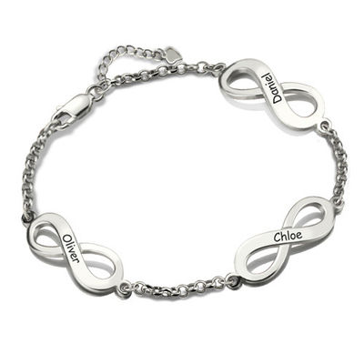 7.5in 6 그램 Infinity Name Bracelet Boyfriend 맞춤 이름 팔찌 SGS 대한민국