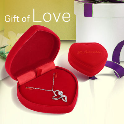 여자의 두배 마음 무한대 목걸이줄 925 순수한 실버 화이트 스와로프스키 크리스털